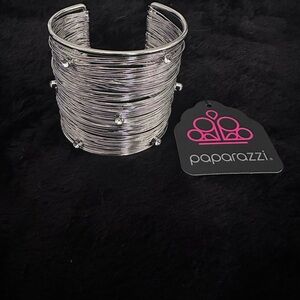 Paparazzi Silver Statement Cuff Bracelet